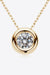 Sophisticated 1 Carat Moissanite Sterling Silver Necklace with Warranty