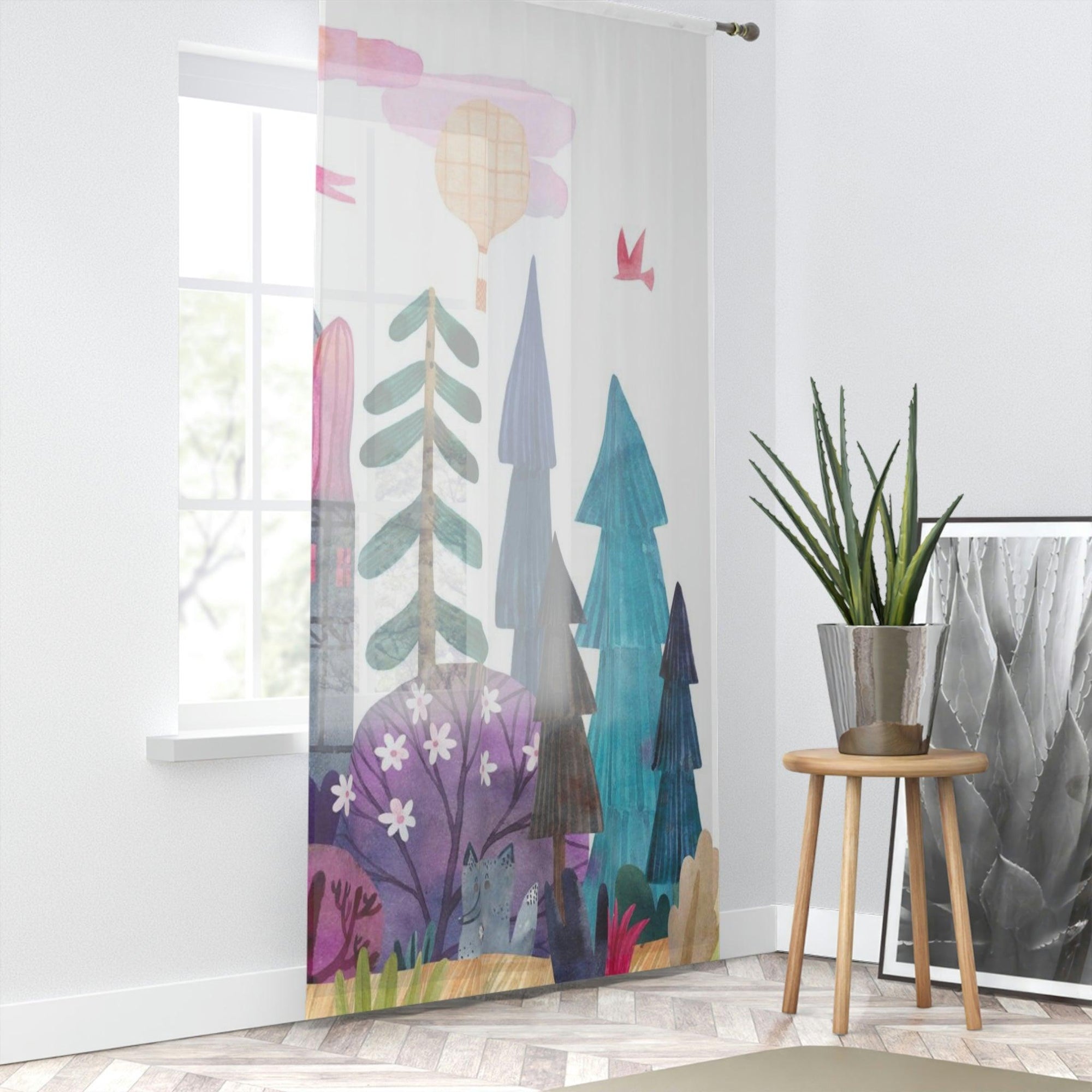 Maison d'Elite Fairy tale landscape Personalized Window Curtains for Home Decor - P.3-Home Decor-Printify-Sheer-White-50" × 84"-Très Elite