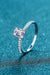 Luxurious Moissanite and Lab-Diamond Sterling Silver Ring with Zircon Accents