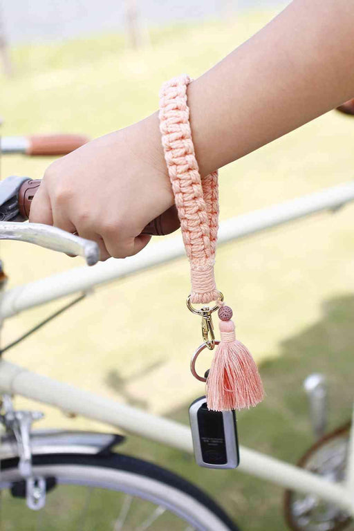 Sophisticated Tassel Embellished Keychain Bracelet