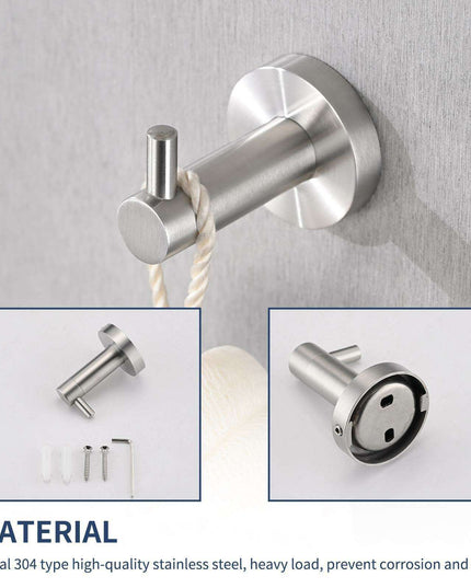 Elegant 4-Piece Brushed Nickel Bathroom Accessory Set: Upgrade Your Bathroom with Style
