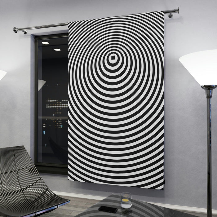 Geometric Elegance Blackout Polyester Window Curtains - Customizable Design | 50 x 84