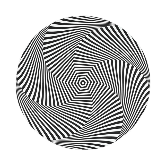 Circular Optical Illusion Abstract Bath Rug