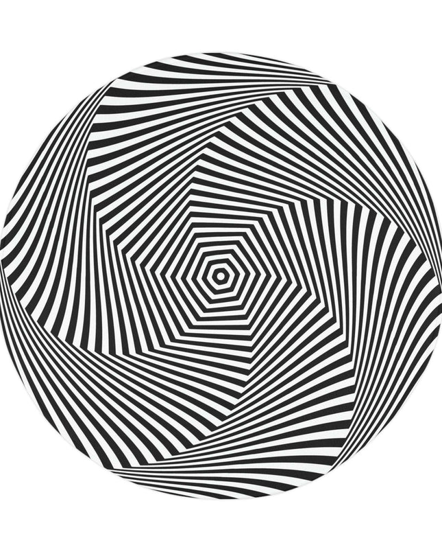 Circular Optical Illusion Abstract Bath Rug