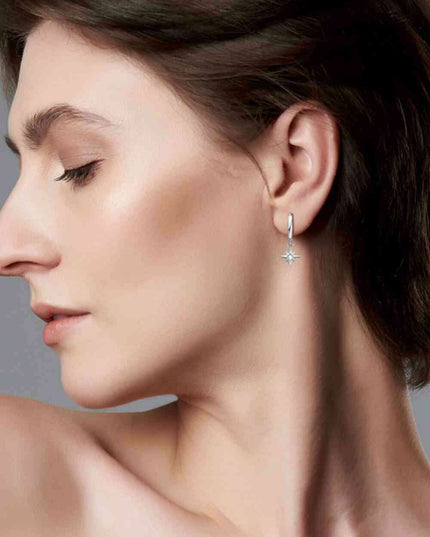 Starlit Elegance Moissanite Drop Earrings