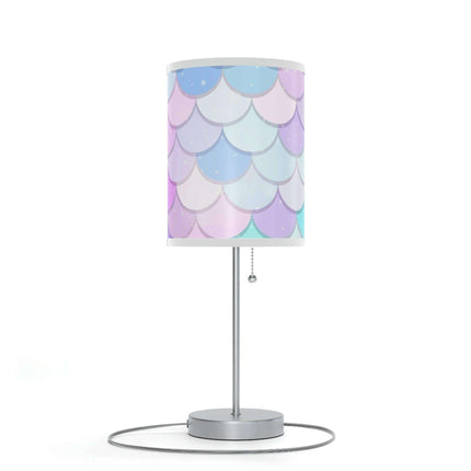 Elegant Customizable Mermaid Steel Base Table Lamp with Unique Printed Shade