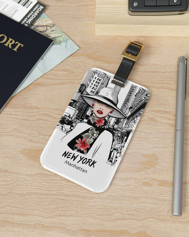 Personalized Chic Acrylic Luggage Tag - Stylish Travel Essential