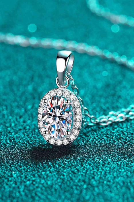 Be The One 1 Carat Moissanite Pendant Necklace Trendsi