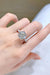Dazzling Moissanite Cocktail Ring: 5 Carat Center Stone with Side Stones