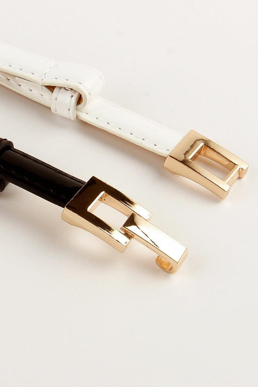 Stylish Adjustable Waist Belt in Premium PU and Zinc Alloy