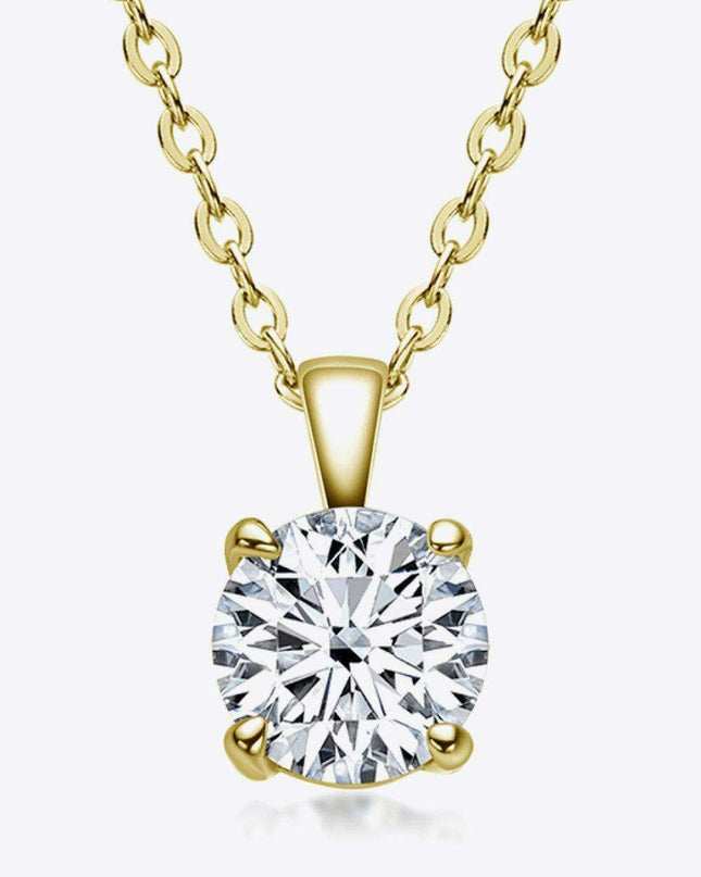 Radiant Elegance: 1 Carat Lab-Diamond Sterling Silver Necklace