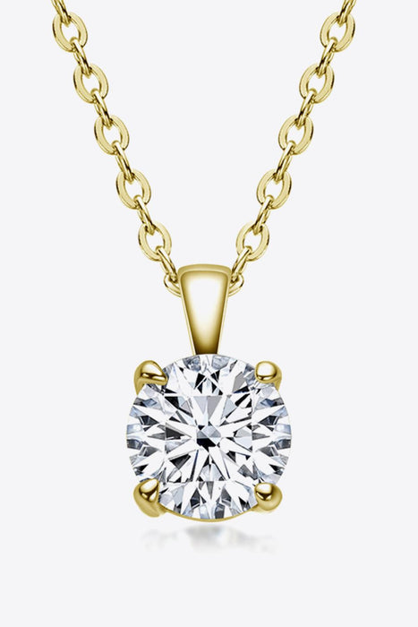 Radiant Elegance: 1 Carat Lab-Diamond Sterling Silver Necklace