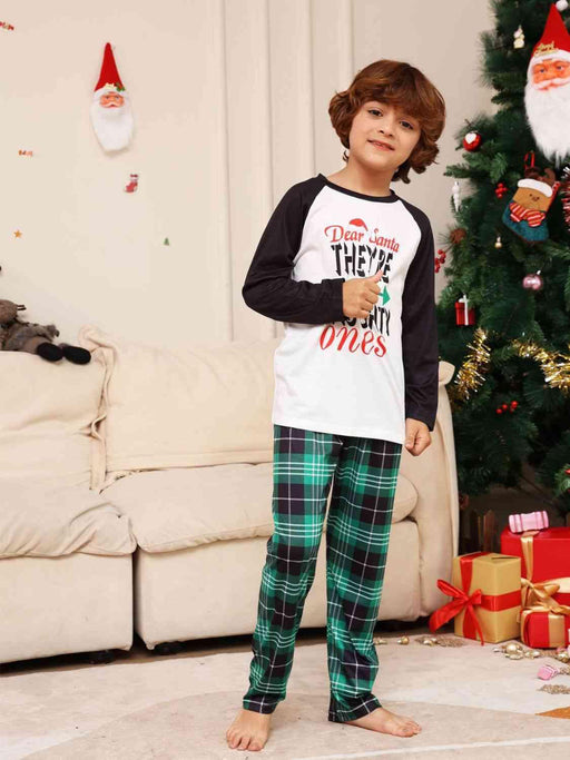 Casual Chic Kids' Graphic Top and Plaid Pants Ensemble