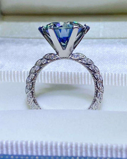 5 Carat Moissanite Sterling Silver Ring - Timeless Luxury
