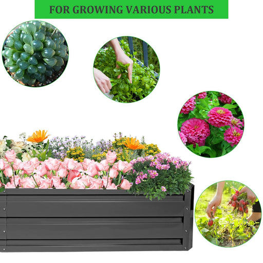 Durable Galvanized Metal Raised Garden Bed Kit with Easy Assembly