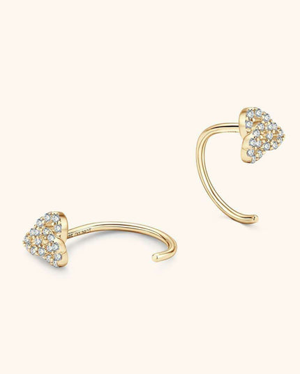 Sophisticated Silver Stud Earrings with Lab-Created Diamonds - Classic Elegance