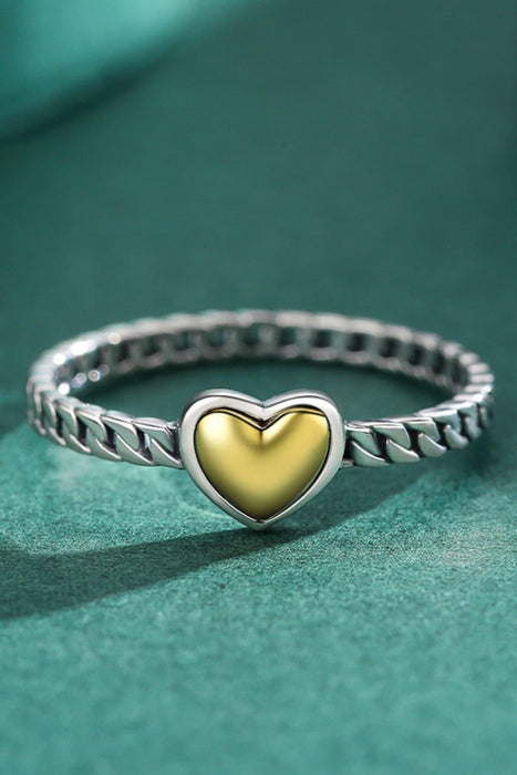 Heartfelt 14K Gold-Plated Sterling Silver Ring