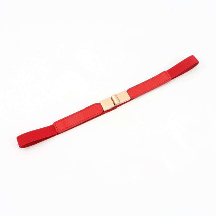 Elegant Adjustable PU Elastic Skinny Belt for Effortless Style