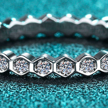 Radiant Lab-Diamond Eternity Band in Sterling Silver: A Classic Statement