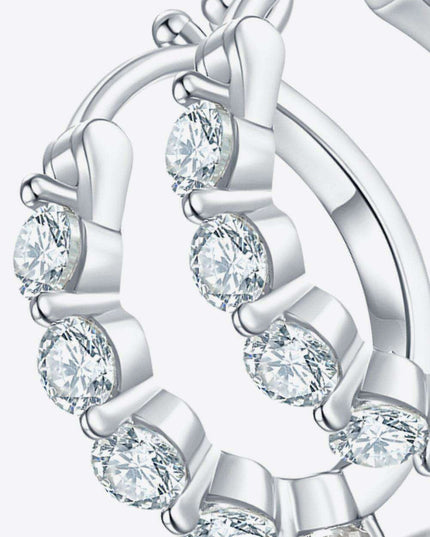 Opulent 1 Carat Lab-Diamond Sterling Silver Earrings - Platinum, Gold, or Rose Gold Plated