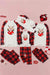 Festive Deer Patterned Top and Checkered Trousers Set