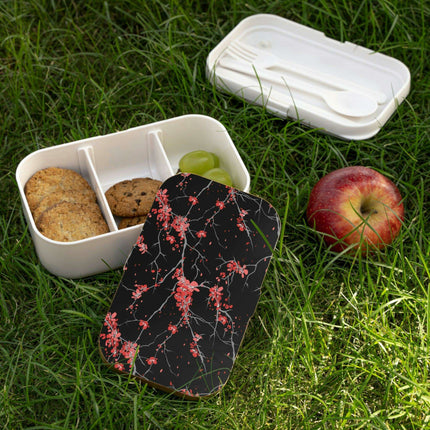 Personalized Eco-Conscious Bento Lunch Box Set with Elegant Wooden Lid and Organizers