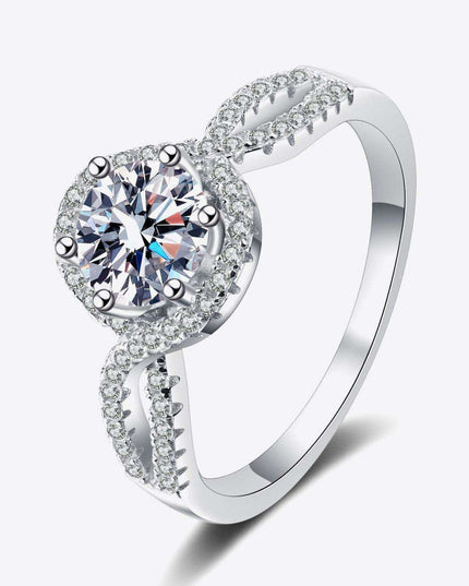 Modern Elegance: Sterling Silver Moissanite Ring
