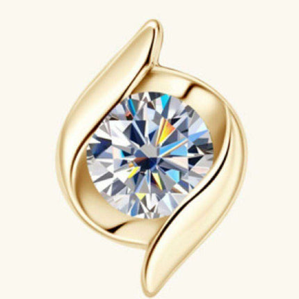 1 Carat Elegant Moissanite Earrings in Sterling Silver - Platinum/Gold-Plated Gift Set - Très Elite