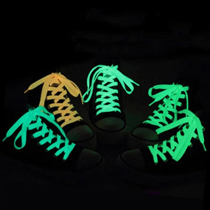 1 Pair 100CM Luminous Shoelaces Flat Sneakers Canvas Shoe Laces-Clothing, Shoes & Accessories›Shoe, Jewelry & Watch Accessories›Care Products & Shoe Accessories›Shoe Laces-Très Elite-white-China-Très Elite