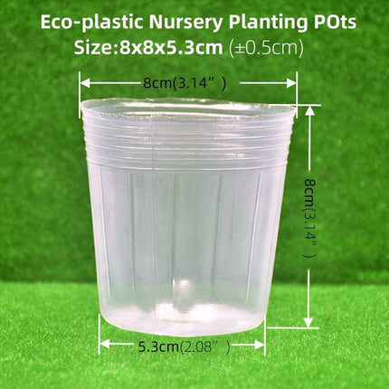 100-Count Clear Plant Growth Cups: Enhance Your Gardening Success - Très Elite