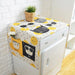 Linen Washing Machine Dust Cover with Cartoon Pattern