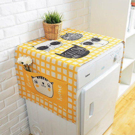 Chic Linen Dust Shield with Whimsical Design for Stylish Storage