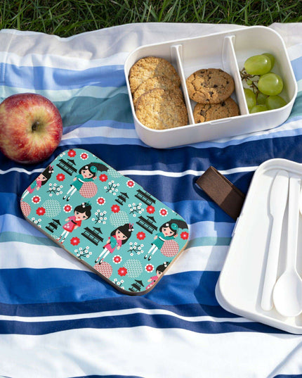 Personalized Sustainable Wooden Bento Lunch Box Set - Elegant Meal Organizer