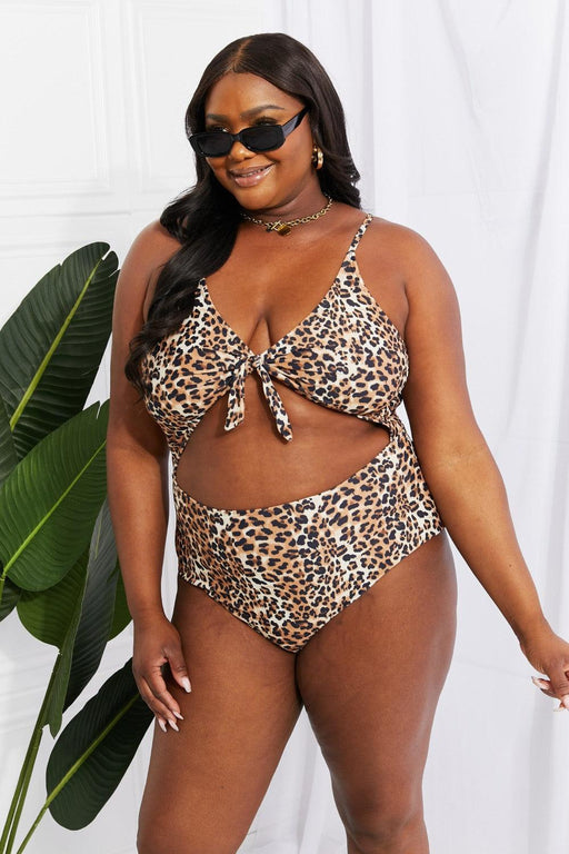 Leopard Print Cutout One-Piece Swimsuit for a Radiant Summer Glow by Marina West Swim
