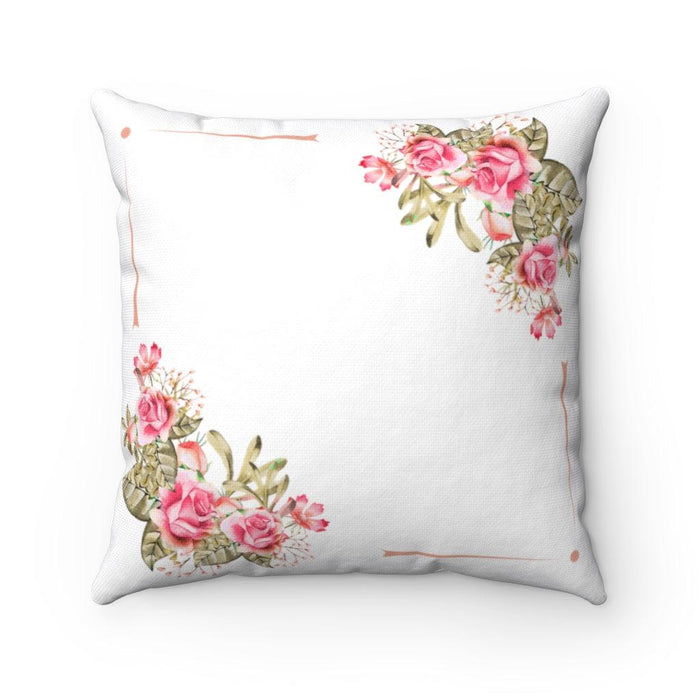 Vallée Des Roses double-sided print reversible decorative cushion cover