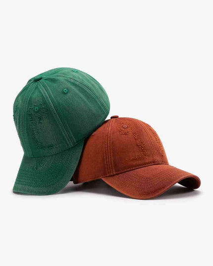 Trendy Distressed Cotton Adjustable Baseball Cap for Urban Style