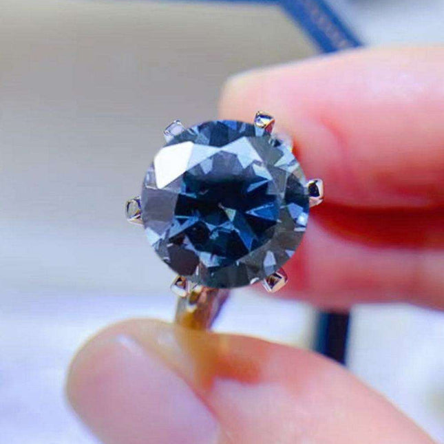 5 Carat Moissanite Sterling Silver Ring - Timeless Luxury
