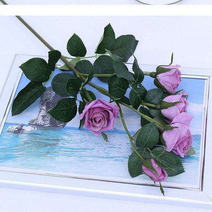 12-Piece Luxe Realistic Faux Rose Bouquet Set..