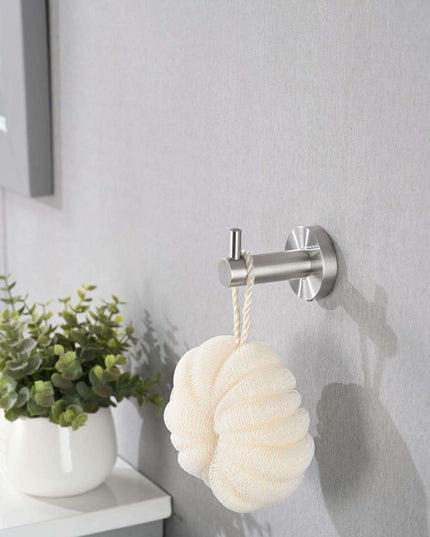 Elegant 4-Piece Brushed Nickel Bathroom Accessory Set: Upgrade Your Bathroom with Style