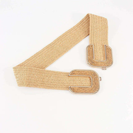 Chic Braided Waist Belt with Textured Design