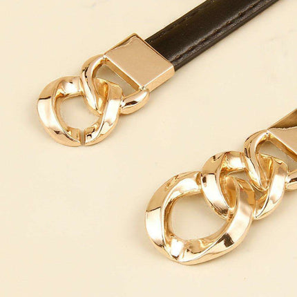 Sleek Versatile Faux Leather Belt: Effortless Elegance for Any Outfit