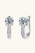 Elegant 2 Carat Lab-Diamond and Zircon Accent Earrings in Sterling Silver - Sparkling Glamour