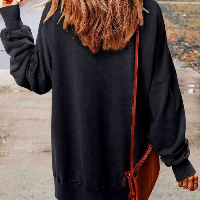 Sparkling Fall Pumpkin Sequin Oversized Sweater