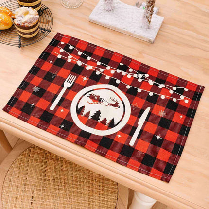 Colorful Plaid Polyester Table Mat Collection