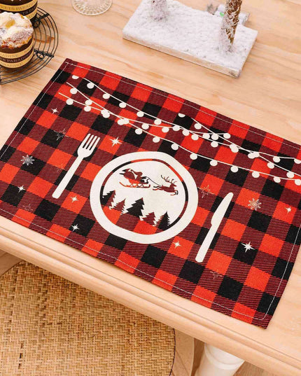 Colorful Plaid Polyester Table Mat Collection