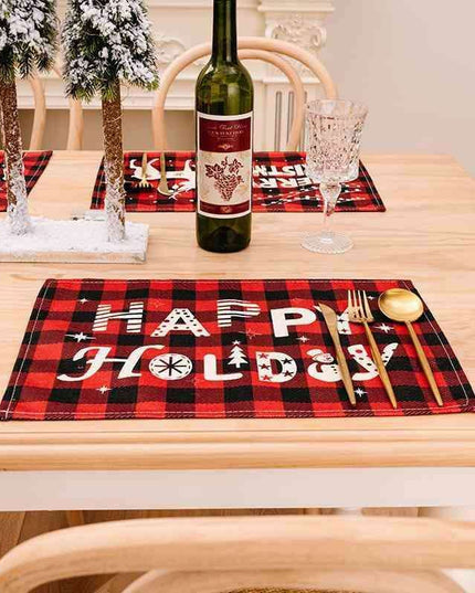 Colorful Plaid Polyester Table Mat Collection