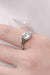 Elegant 2 Carat Lab-Diamond Sterling Silver Ring with Platinum Finish - Includes Certificate & Warranty