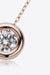 Sophisticated 1 Carat Moissanite Sterling Silver Necklace with Warranty