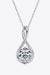 Elegant Moissanite Sterling Silver Necklace - 2 Carat Stone with Adjustable Chain