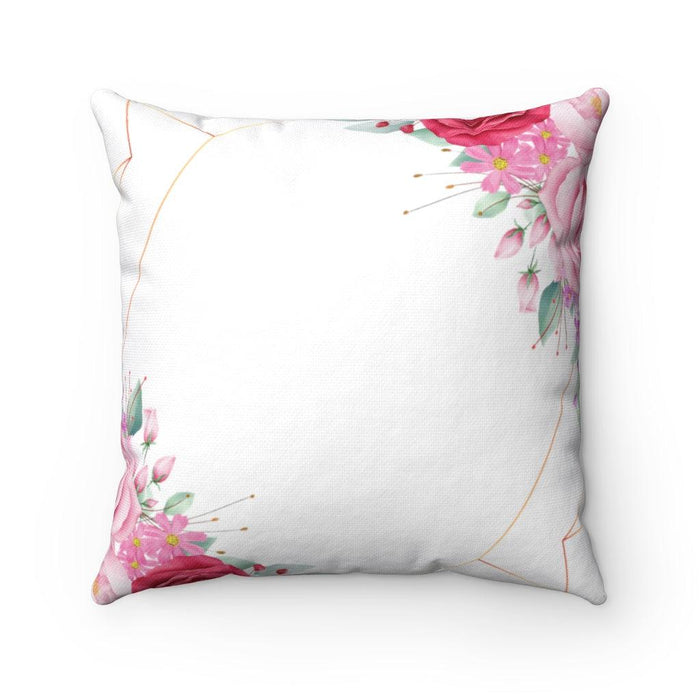 Elegant Floral Reversible Decorative Cushion Cover by Maison d'Elite